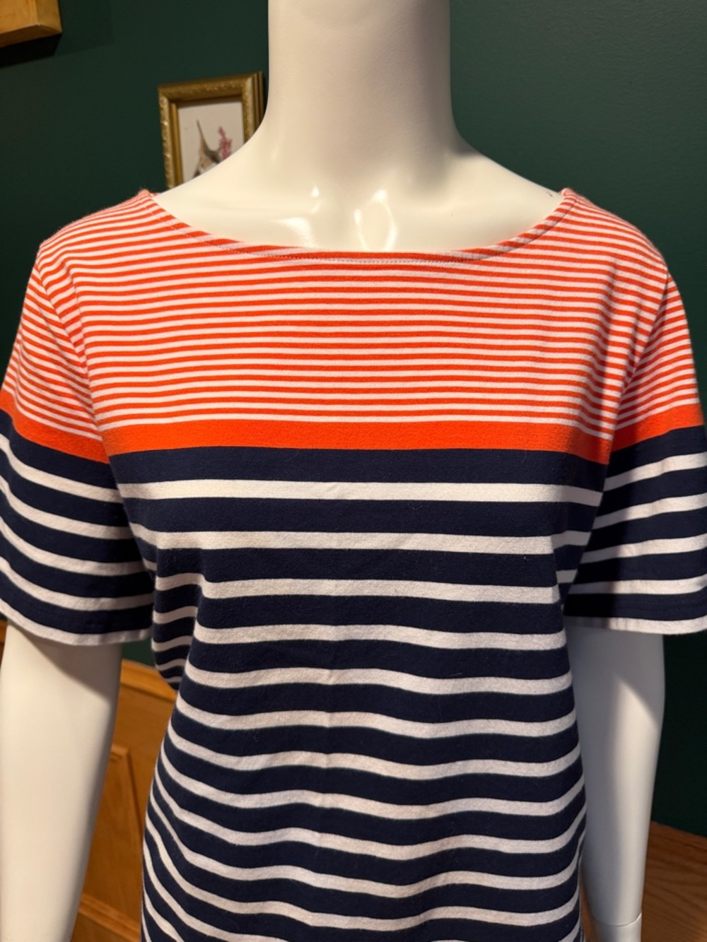 Ruby Rd. Short-Sleeved, Nautical-Style Striped Top